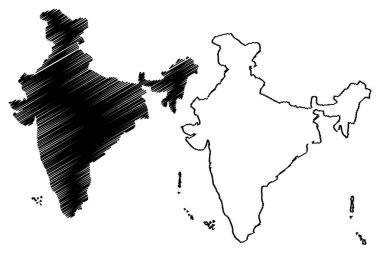 Hindistan Haritası vektör