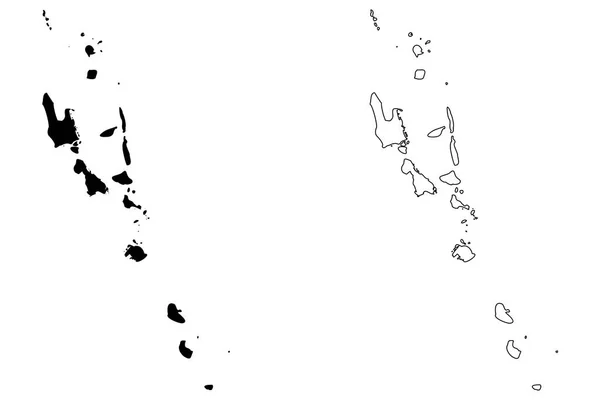 वानुअतु मानचित्र वेक्टर — स्टॉक वेक्टर
