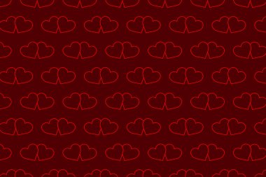 İki kalp kırmızı