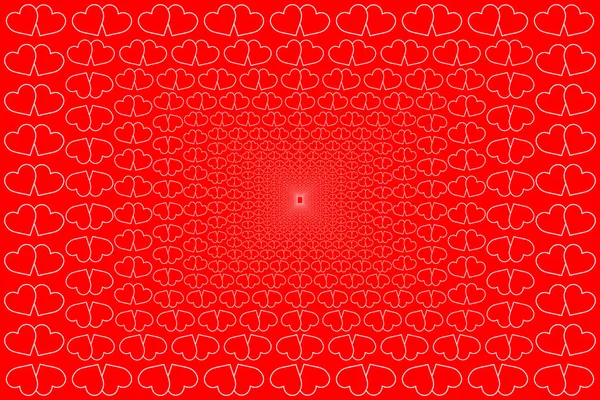 两颗心红色和白色 — 图库矢量图片