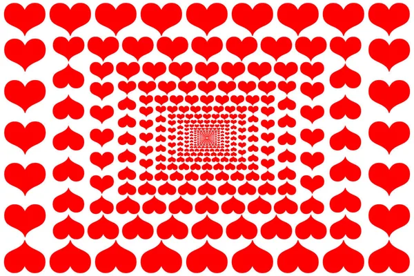 Patrón de vector corazón rojo — Archivo Imágenes Vectoriales