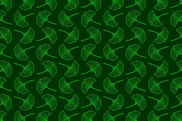 Ginkgo patrón de vectores de hojas — Vector de stock