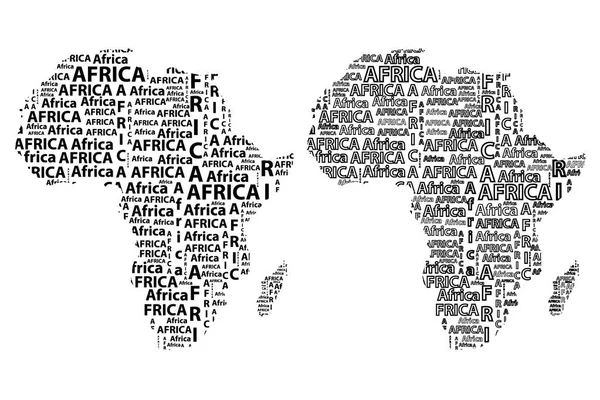 Mapa kontinentu Afrika - vektorové ilustrace — Stockový vektor