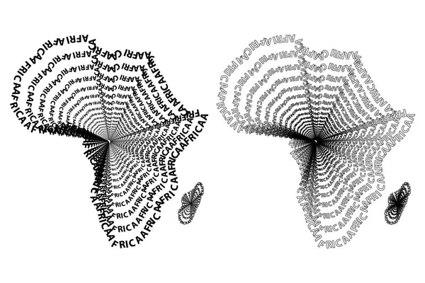 Карта континенту Африки - Векторні ілюстрації — стоковий вектор