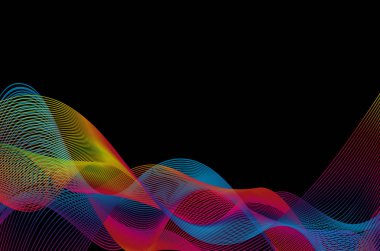 Soyut dalga çizgileri