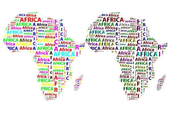 非洲大陆地图-矢量插图 — 图库矢量图片