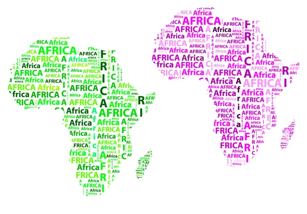 Mapa kontinentu Afrika - vektorové ilustrace — Stockový vektor