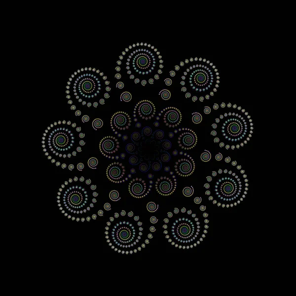 Güzel fraktal sarmal illüstrasyon,