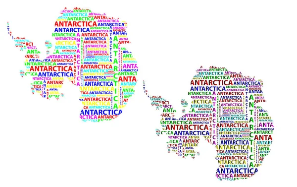 Kaart van continent Antarctica - vectorillustratie — Stockvector