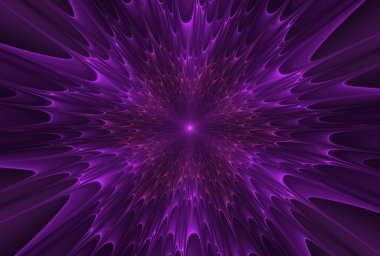 Fraktal patlama yıldızı parlak ve çizgili