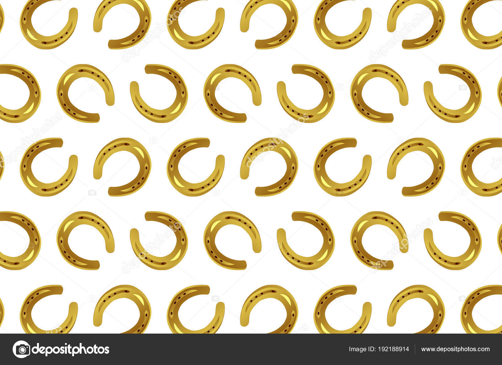 Golden horseshoe on white background Stock Vector Image by ©Danler