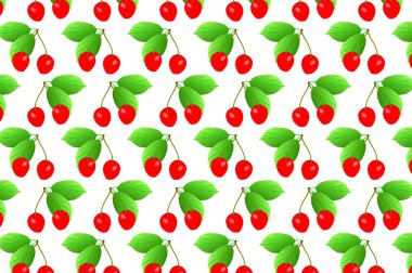 Beyaz arkaplanda kırmızı kiraz