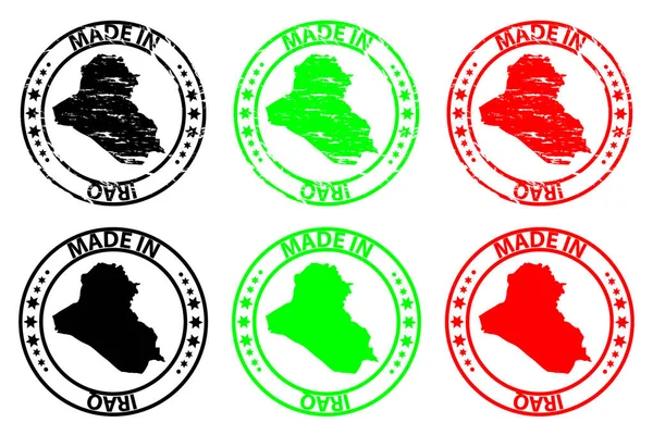 Fabriqué en Irak timbre en caoutchouc — Image vectorielle