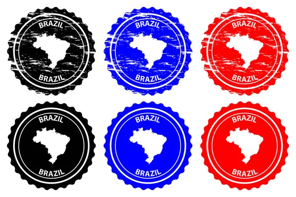 Carimbo de borracha brasil —  Vetores de Stock