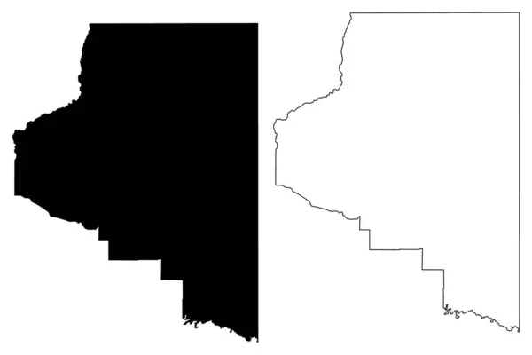 Coconino County, Arizona (USA, USA, USA) karta vektor illustration, klotskiss Coconino karta — Stock vektor