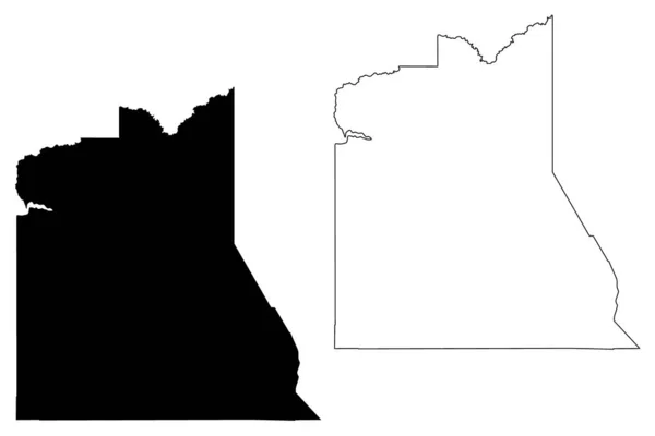 Graham County, Arizona (U.S. County, United States of America, USA, U.S., US) mapa vector illustration, scribble sketch Graham map — Vector de stock