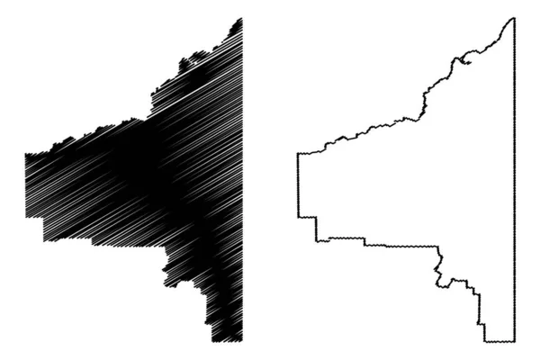 Güneydoğu Fairbanks Census Area, Alaska (Alaska 'daki ilçeler ve nüfus sayımı alanları, Amerika Birleşik Devletleri, Usa, ABD, ABD) harita vektör çizimi, kroki çizimi Güneydoğu Fairbanks haritası — Stok Vektör