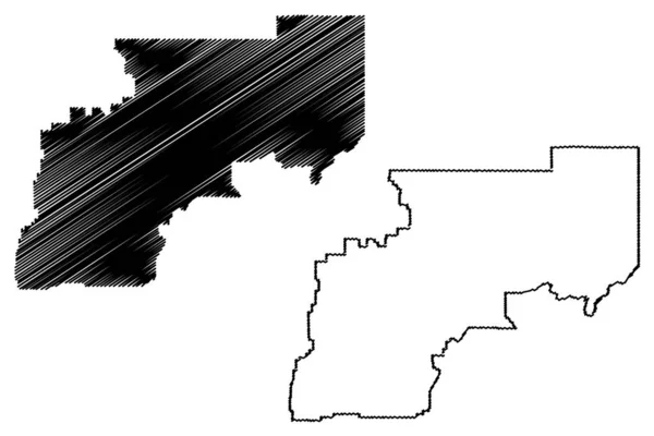 Yukon Koyukuk Census Area, Alaska (Boroughs and census areas in Alaska, United States of America, Usa, U.S., Us) map vector illustration, scribble sketch Yukon Koyukuk map — 图库矢量图片