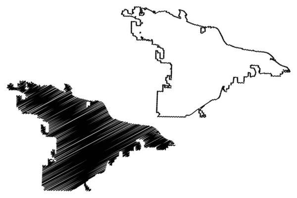 Little Rock City (Amerikai Egyesült Államok városai, Amerikai Egyesült Államok, USA város) Térkép vektoros illusztráció, irkál vázlat City of Little Rock Térkép — Stock Vector