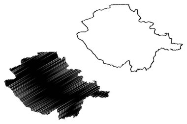 Naryn Bölgesi (Kırgız Cumhuriyeti, Kırgızistan Bölgesi, Kırgızistan) harita vektör çizimi, çizim Naryn ma