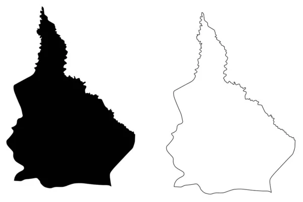 Nana-Grebizi Prefecture (Prefectures of the Central African Republic, CAR) map vector illustration, scribble sketch Nana Grebizi map — Stock Vector