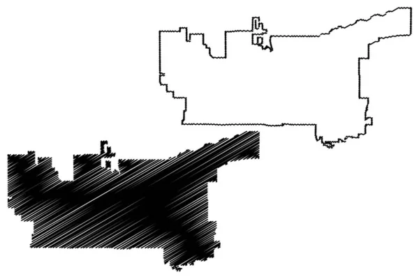 Salt Lake City (Villes des États-Unis d'Amérique, États-Unis d'Amérique, ville des États-Unis) illustration vectorielle de la carte, croquis à croquis Salt Lake City carte — Image vectorielle