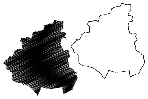 Mapa Kainuu (Finská republika) - vektorová ilustrace, čmáranice Mapa Kainuu — Stockový vektor