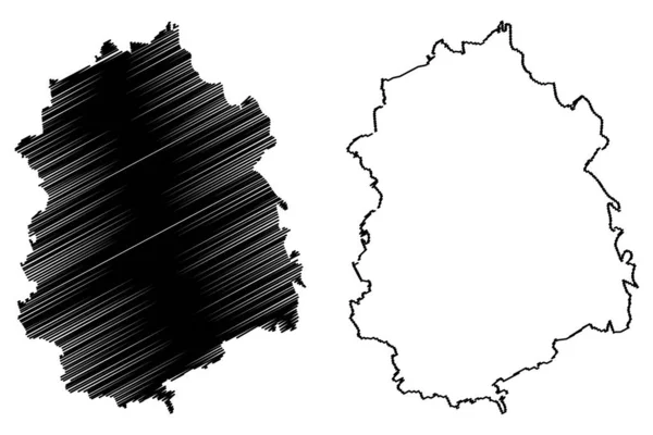 Pirkanmaa Region (República da Finlândia) mapa ilustração vetorial, scribble esboço Pirkanmaa mapa — Vetor de Stock