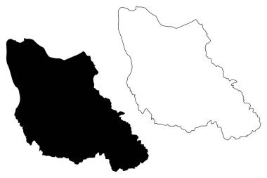 Orta Bosna Kantonu (Bih, Bosna-Hersek Federasyonu, Fbih) harita vektör çizimi, çizim Orta Bosna haritası