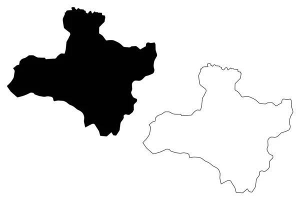 Zavkhan provinz (aimags, provinzen der mongolei) karte vektorillustration, kritzelskizze zavkhan aimag ma — Stockvektor