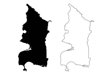 Cabo Rojo Belediyesi (Porto Riko Eyaleti, Porto Riko, Prr, Birleşik Devletler 'in birleşik olmayan bölgeleri) harita vektör çizimi, Cabo Rojo haritası karalaması