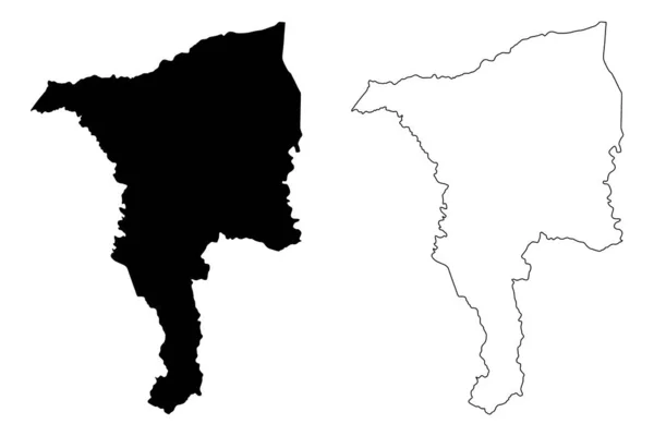 Gmina Ciales (Państwo Portoryko, Porto Rico, Pr, terytoria nieposiadające osobowości prawnej Stanów Zjednoczonych) mapa wektor ilustracja, skecz bazgroły Ciales mapa — Wektor stockowy