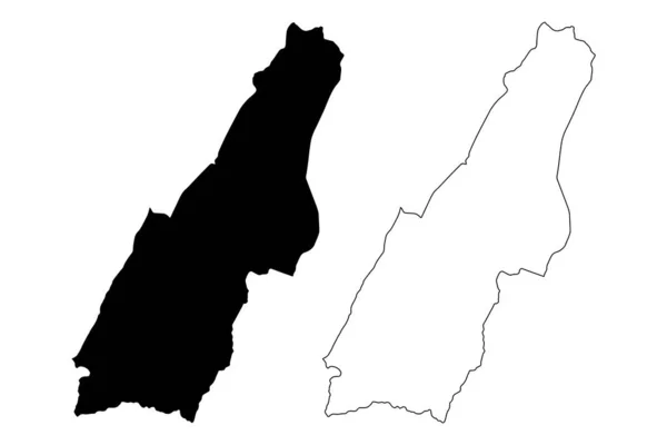 Las Piedras Belediyesi (Porto Riko Eyaleti, Porto Riko, Prr, Birleşik Devletler 'in birleşik olmayan bölgeleri) harita vektör çizimi, Las Piedras haritası çizimi — Stok Vektör