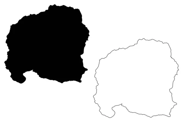 ビジャルバ自治体(プエルトリコ連邦,ポルト・リコ州, Pr,アメリカの未編入領域)地図ベクトル図,スクリブルスケッチビジャルバ地図 — ストックベクタ