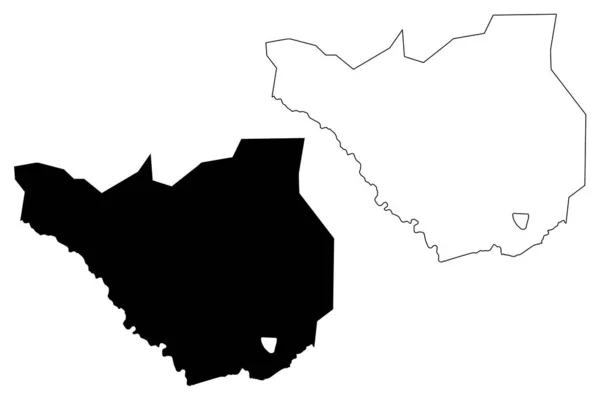 Provincia de Ararat (República de Armenia, Divisiones administrativas de Armenia) mapa vector ilustración, boceto de garabato Ararat ma — Vector de stock