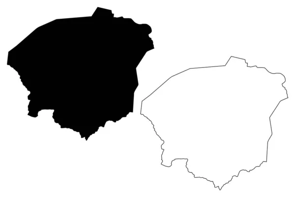 Province de Vayots Dzor (République d'Arménie, Divisions administratives de l'Arménie) illustration vectorielle de carte, croquis de gribouillis Vayots Dzor ma — Image vectorielle