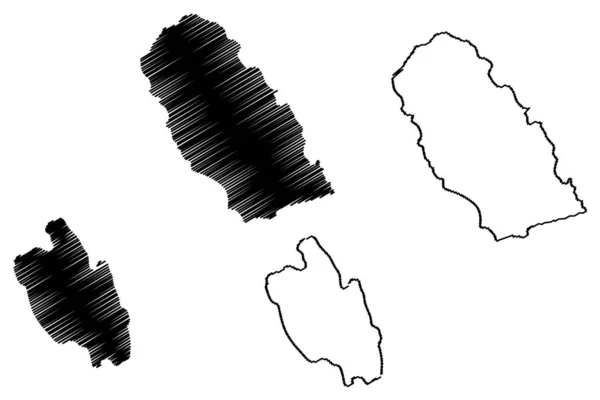 Comarca Province d'Embera (République du Panama, Provinces du Panama) illustration vectorielle de la carte, croquis croquis croquis Embera-Wounaan carte — Image vectorielle