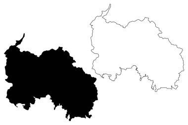 Güney Osetya Cumhuriyeti (Gürcistan Cumhuriyeti, Tskhinvali Bölgesi) harita vektör çizimi, çizim Güney Osetya Özerk Oblastı