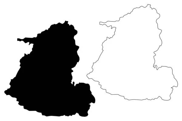 Region Shida Kartli (Republika Gruzji - kraj, Podział administracyjny Gruzji) ilustracja wektora mapy, szkic do bazgrołów Shida Kartli ma — Wektor stockowy