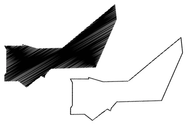 ภูมิภาค Adrar (ภูมิภาคของมอริเตเนีย, สาธารณรัฐอิสลามมอริเตเนีย) แผนที่ภาพเวกเตอร์, เขียนภาพสเก็ตช์ Adrar แผนที่ — ภาพเวกเตอร์สต็อก