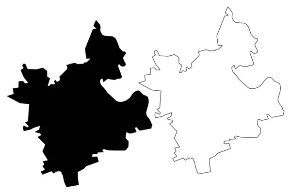 Anenii Noi İlçesi (Moldova Cumhuriyeti, Moldova İdari Bölümleri) harita vektör çizimi, çizim Anenii Noi haritası — Stok Vektör