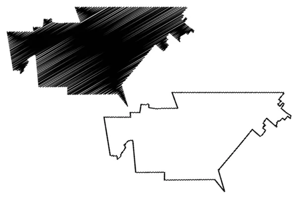 Elk Grove City (città degli Stati Uniti d'America, città degli Stati Uniti d'America) mappa vettoriale illustrazione, abbozzo scarabocchiare Città di Elk Grove mappa — Vettoriale Stock