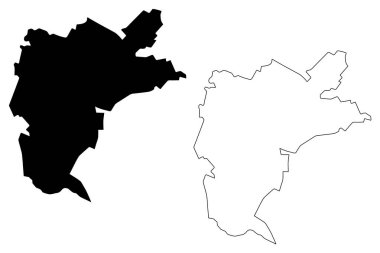 Donduseni İlçesi (Moldova Cumhuriyeti, Moldova İdari Bölümleri) harita vektör çizimi, çizim Donduseni haritası