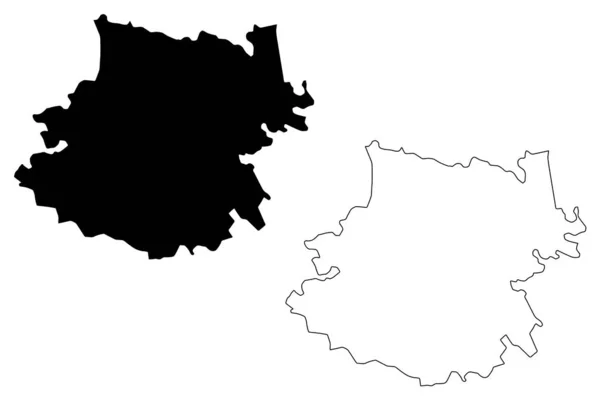 Calarasi İlçesi (Moldova Cumhuriyeti, Moldova İdari Bölümleri) harita vektör çizimi, Calarasi haritası çizimi — Stok Vektör