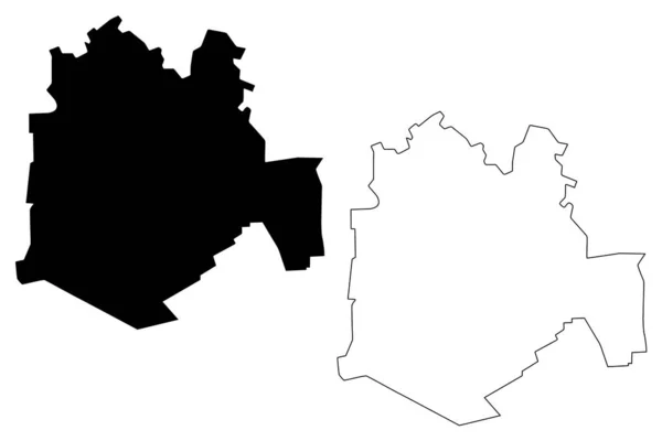 Distrito de Cimislia (República de Moldavia, divisiones administrativas de Moldavia) mapa vector ilustración, boceto de garabato Mapa de Cimislia — Vector de stock