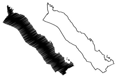 Güney Kızıl Deniz Bölgesi (Afrika Boynuzu, Eritre Eyaleti, Eritre Bölgeleri) harita vektör çizimi, Güney Kızıldeniz haritası çizimi
