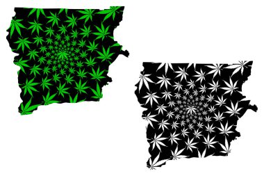 Yukarı Batı Bölgesi (Gana Cumhuriyeti İdari Bölümleri) haritası esrar yaprağı yeşil ve siyah, Yukarı Batı haritası marijuanadan (marihuana, Thc) yapılmıştır.