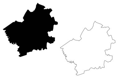 Falesti İlçesi (Moldova Cumhuriyeti, Moldova İdari Bölümleri) harita vektör çizimi, çizim Falesti haritası