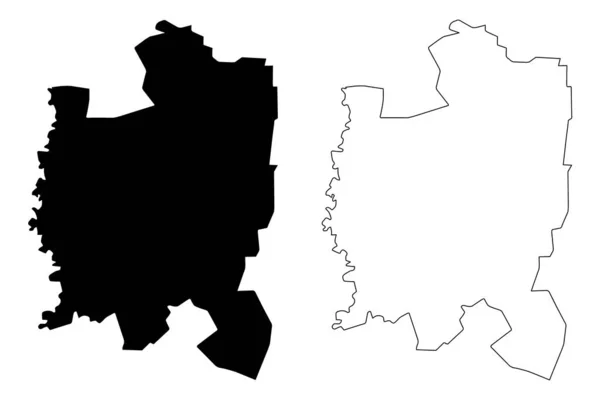 Distrito de Leova (República da Moldávia, divisões administrativas da Moldávia) mapa ilustração vetorial, esboço de rabiscos Mapa de Leova — Vetor de Stock