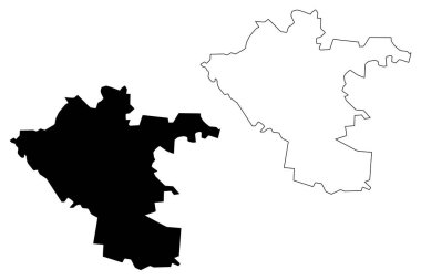 Chisinau Belediyesi (Moldova Cumhuriyeti, Moldova İdari Bölümleri) harita vektör çizimi, çizim Kishinev haritası